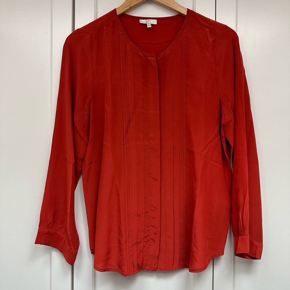 Joie Silk Blouse / Women’s Medium / Red-Orange